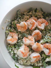 Couscous, Shrimp and Spinach Salad